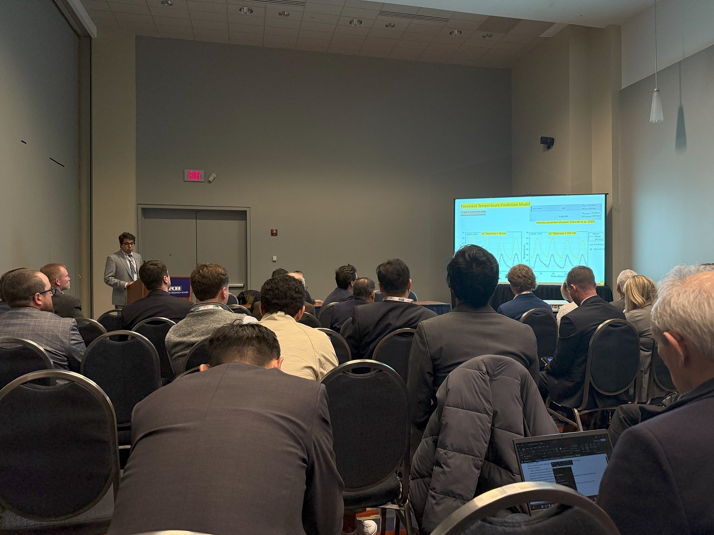 Masih Beheshti presenting at Transportation Research Board (TRB) Annual Meeting 2025